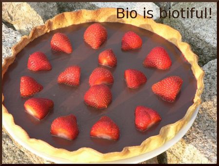 Tarte au chocolat et aux fraises 3