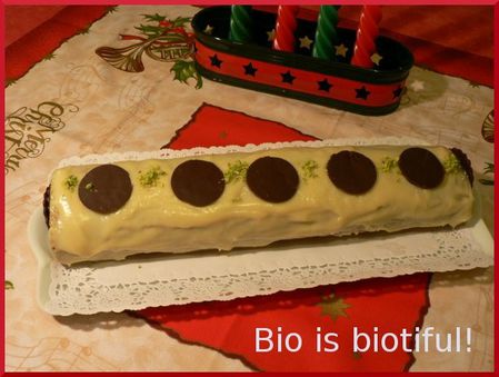 Bûche pistache-chocolat blanc 2