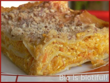 Lasagnes butternut, fromage frais, sauce à l'orange 2