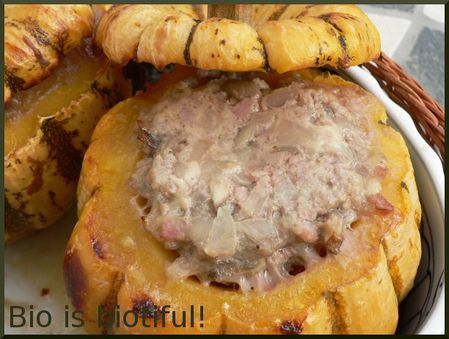 Patidou farci au veau et aux champignons 2