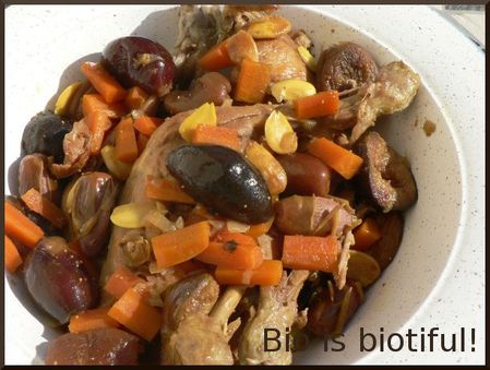 Tajine poulet, fruits secs et figues fraîches 2