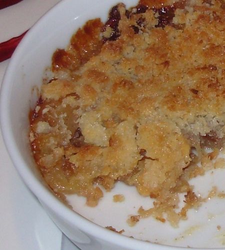 Crumble pommes, banane, coco, choco blancs5