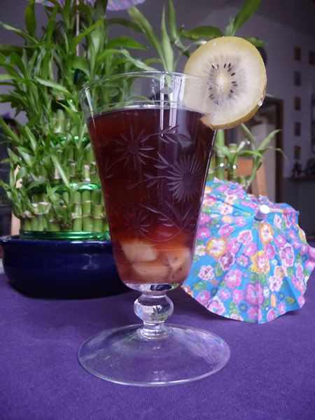 Cocktail rosé au kiwi jaune 1
