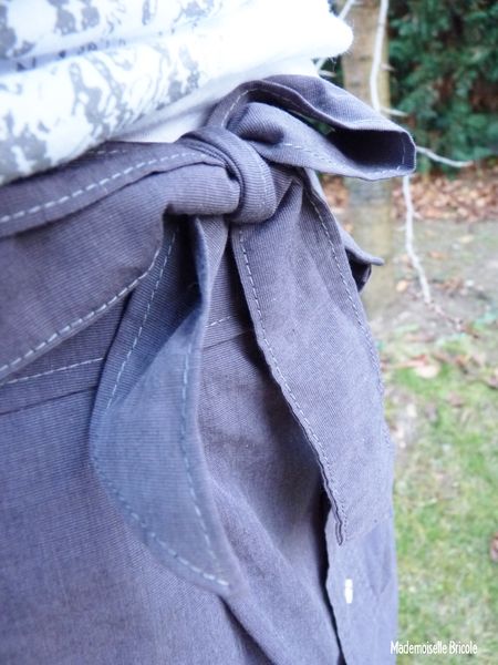 jupe chemise détail noeud