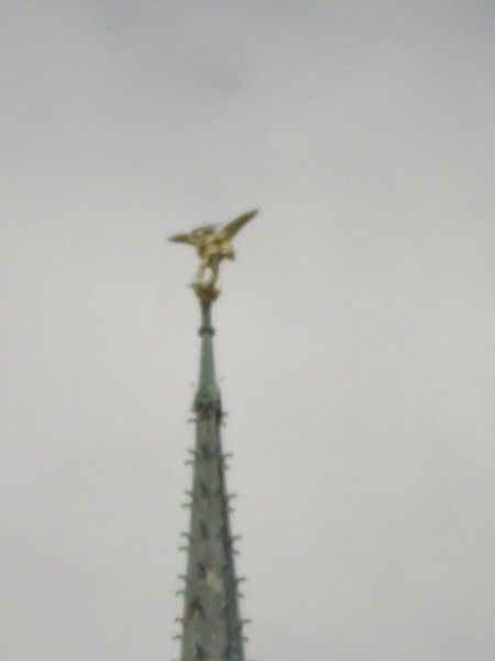 La flêche sur le toit du Mont Saint-Michel