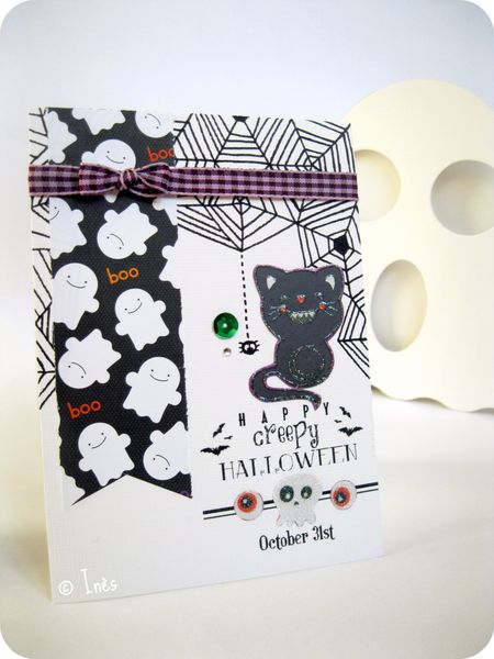 Scrap Inès Card clean and simple scrapbooking happy creepy