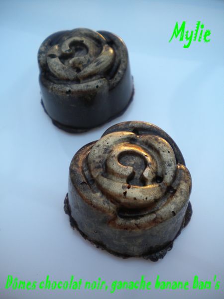 domes chocolat noir, ganache bam's 1