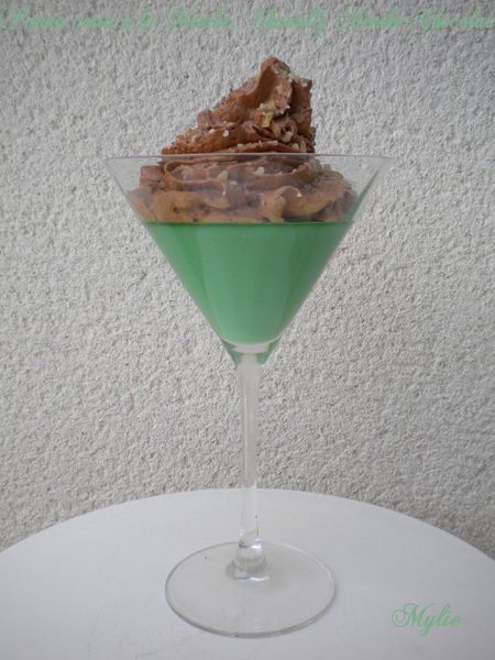 Panna cotta à la menthe, Chantilly Menthe-Chocolat 1