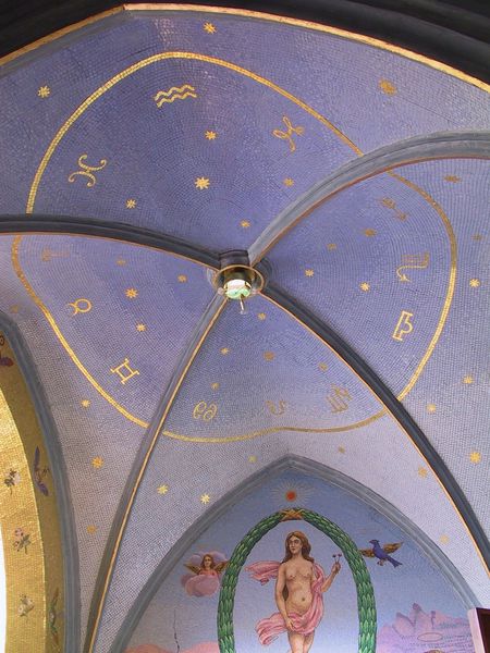 Soffitto della cappella blu