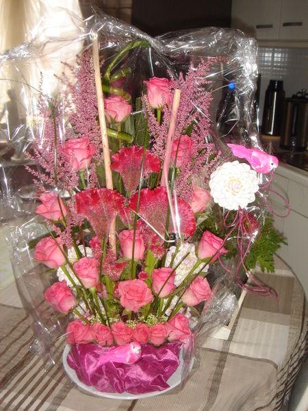 Montage Floral Rose Pour 50 Ans Le Blog De Lestresorsdemathilde