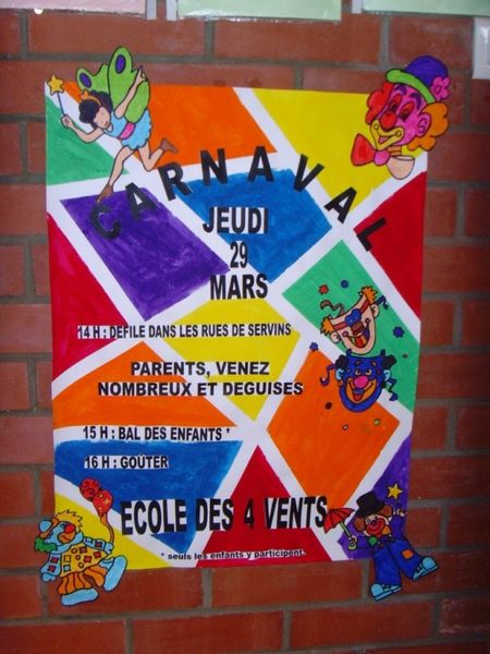 Affiche du carnaval - maternelleservins2011