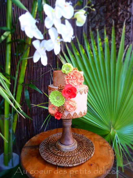 Gâteau chic exotique