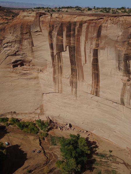 Canyon de Chelly - Antelope house & toute la falaise au-des