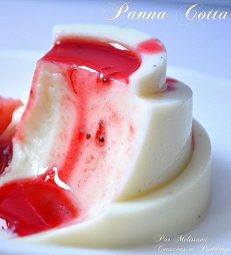 panna cotta vanille coulis de fruits rouges