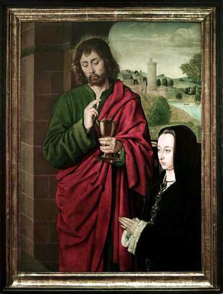 Anne de France et sa fille Suzanne présentées par saint Jean l'Evangéliste