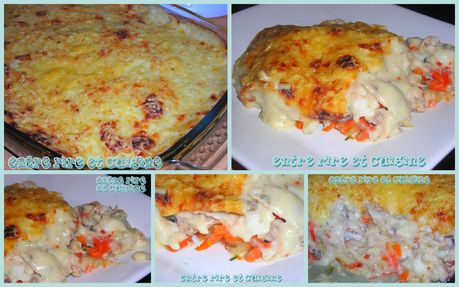 Gratin thon colin légumes