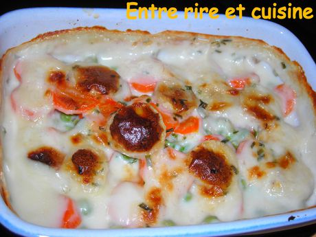 Gratin Lotte lait de coco et banane