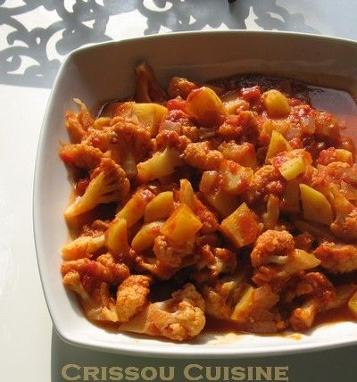 chou-fleur pomme de terre indienne