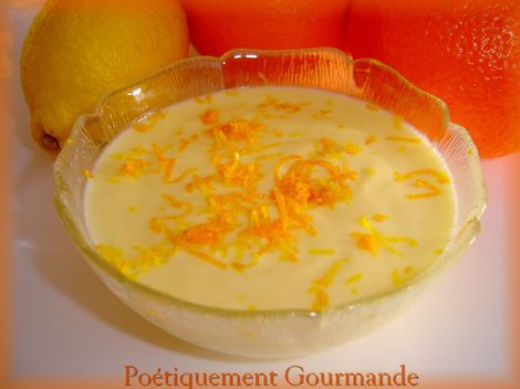 Crème lactée orange citron