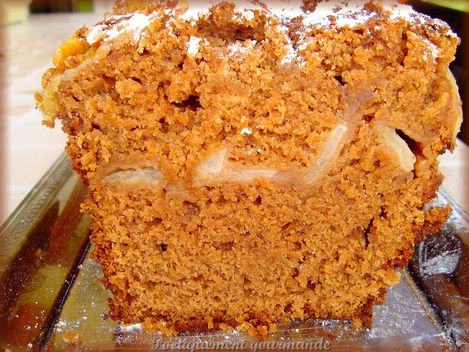 cake poire caramel coupe