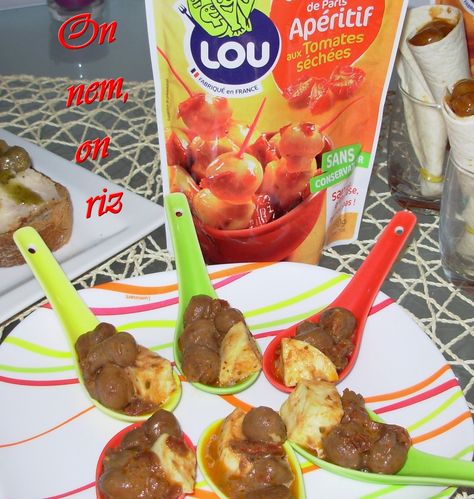 Cuillère tomates séchées et mozzarella