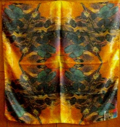 silk scarf lotus plain