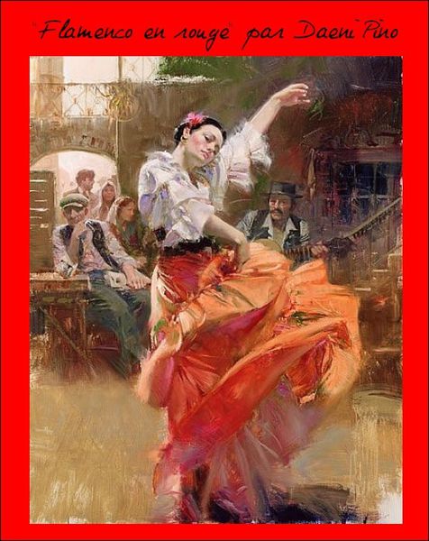 Daeni Pino Flamenco en rouge