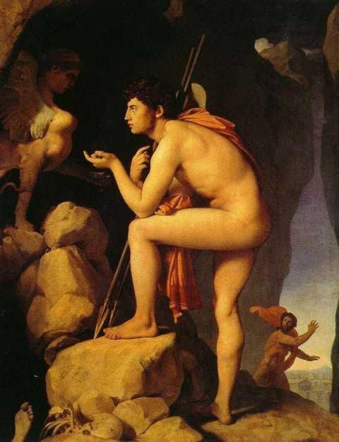 Oedipe et le sphinx (Jean-Auguste INGRES)