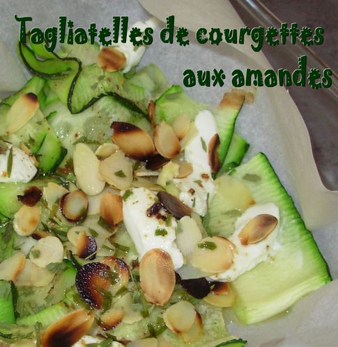 Tagliatelles de courgettes aux amandes3