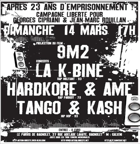 Flyer-La K-Bine soutien-prisonniers-Action-directe-Cipriani