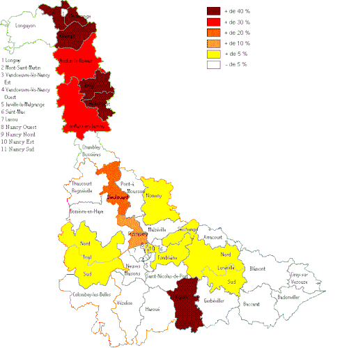 Résultats PCF Meurthe-et-Moselle 2011