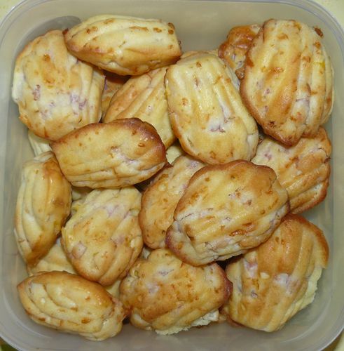 madeleines poivrons lardons