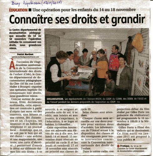 article préparation de l'expo