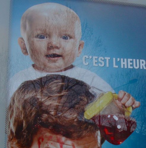 affiche Dexter canal + enfant biberon