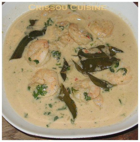 crevettes thai au curry vert