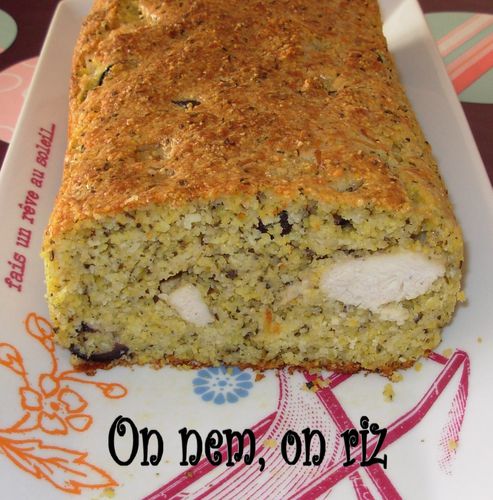 Cake polenta, amandes, poulet3