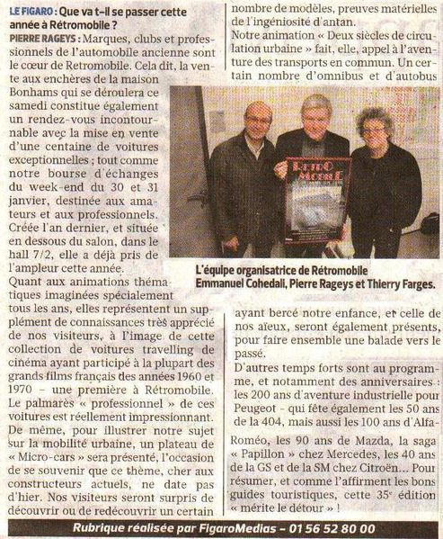 Rétromobile - Figaro 22 janv 2009 2