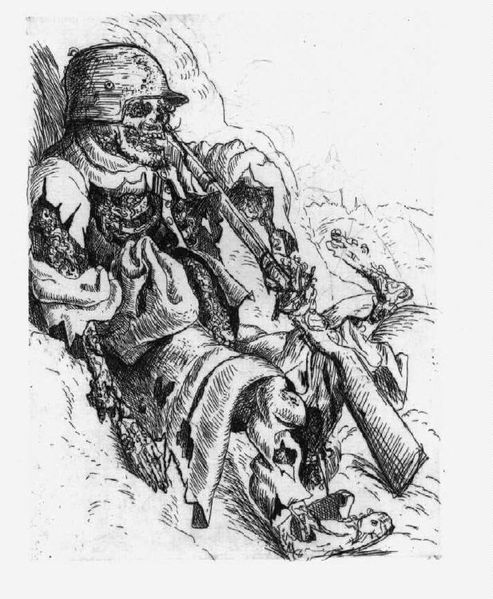 OD, Sentinelle morte dans une tranchée, 1924.JPG