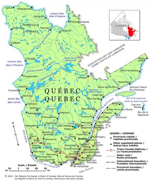 Carte Quebec