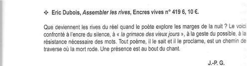 article de jean paul giraux à propos d'assembler les rives