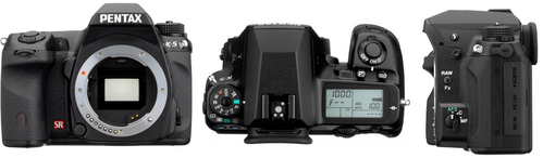 Pentax K5 boitier nu vue côté dessus face Pentax K5 boitier nu vue côté dessus face