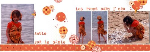 Seule sur le sable