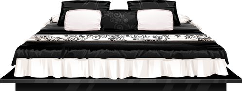 Quête Destiny Dollz - Lit noir blanc