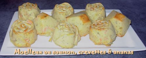 Moelleux saumon-crevettes-ananas2