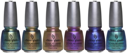 China Glaze Bohemian Luster Chrome promo bottles