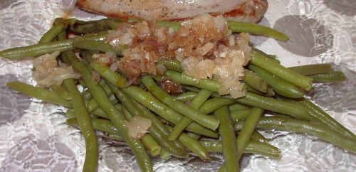 Haricots verts aux échalotes confites3
