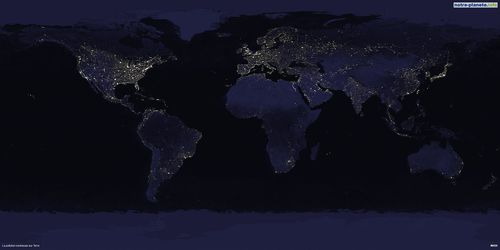 la pollution lumineuse sur terre
