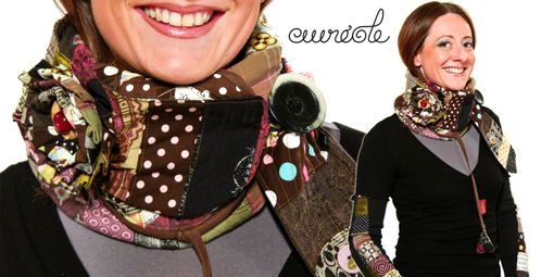 céline cache col multi color