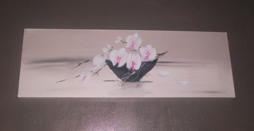 Orchidées sur mur
