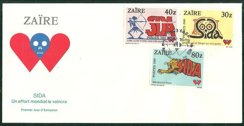 Zaire 1989 FDC timbres